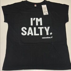 Black 'I'm Salty' Graphic T-Shirt from Hallstatt Austria salt mine size Small